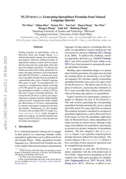 NL2Formula: Generating Spreadsheet Formulas from Natural Language
  Queries