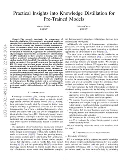 Practical Insights into Knowledge Distillation for Pre-Trained Models