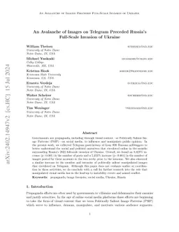 An Avalanche of Images on Telegram Preceded Russia's Full-Scale Invasion
  of Ukraine