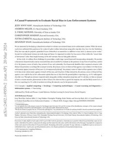 A Causal Framework to Evaluate Racial Bias in Law Enforcement Systems