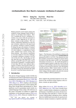 AttributionBench: How Hard is Automatic Attribution Evaluation?