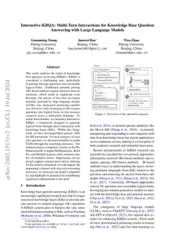 Interactive-KBQA: Multi-Turn Interactions for Knowledge Base Question Answering with Large Language Models