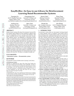 EasyRL4Rec: An Easy-to-use Library for Reinforcement Learning Based
  Recommender Systems