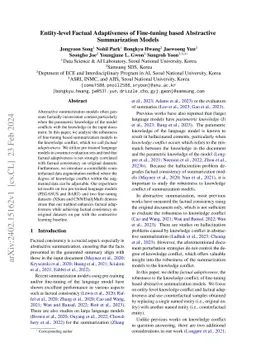 Entity-level Factual Adaptiveness of Fine-tuning based Abstractive
  Summarization Models