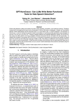 GPT-HateCheck: Can LLMs Write Better Functional Tests for Hate Speech
  Detection?