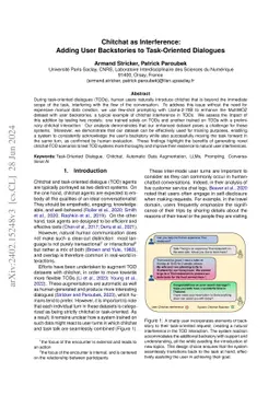 Chitchat as Interference: Adding User Backstories to Task-Oriented
  Dialogues