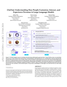 CloChat: Understanding How People Customize, Interact, and Experience
  Personas in Large Language Models