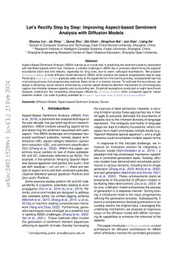 Let's Rectify Step by Step: Improving Aspect-based Sentiment Analysis
  with Diffusion Models