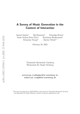 A Survey of Music Generation in the Context of Interaction