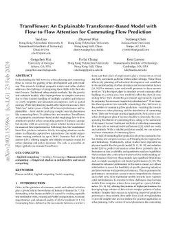 TransFlower: An Explainable Transformer-Based Model with Flow-to-Flow
  Attention for Commuting Flow Prediction
