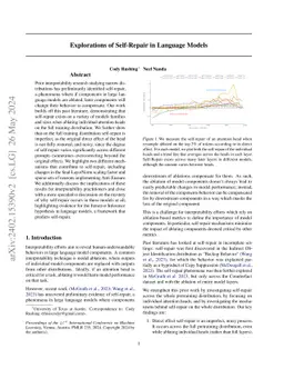 Explorations of Self-Repair in Language Models