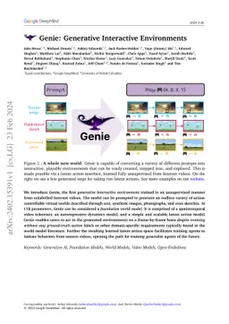 Genie: Generative Interactive Environments