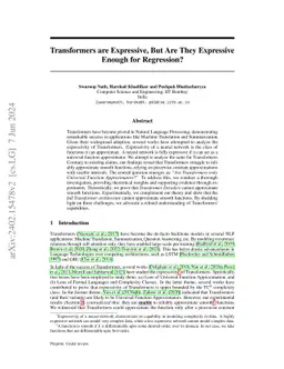Transformers are Expressive, But Are They Expressive Enough for
  Regression?