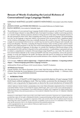 Beware of Words: Evaluating the Lexical Richness of Conversational Large
  Language Models