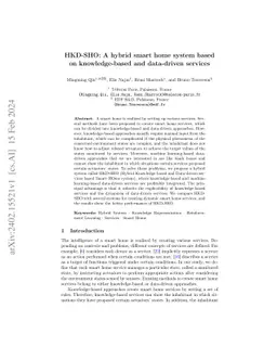 HKD-SHO: A hybrid smart home system based on knowledge-based and
  data-driven services