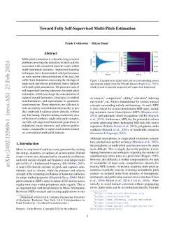 Toward Fully Self-Supervised Multi-Pitch Estimation