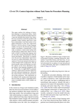 CI w/o TN: Context Injection without Task Name for Procedure Planning