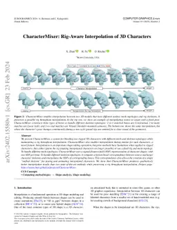 CharacterMixer: Rig-Aware Interpolation of 3D Characters