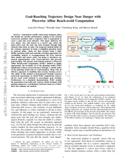 Goal-Reaching Trajectory Design Near Danger with Piecewise Affine
  Reach-avoid Computation