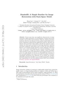 MambaIR: A Simple Baseline for Image Restoration with State-Space Model