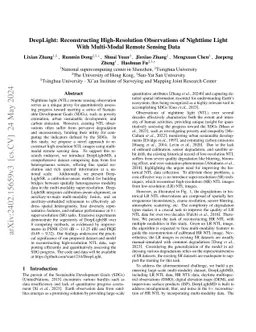 DeepLight: Reconstructing High-Resolution Observations of Nighttime
  Light With Multi-Modal Remote Sensing Data