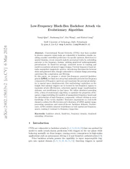 Low-Frequency Black-Box Backdoor Attack via Evolutionary Algorithm