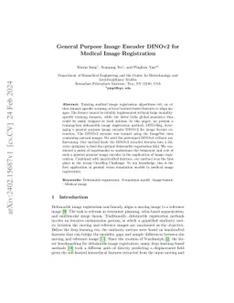 General Purpose Image Encoder DINOv2 for Medical Image Registration