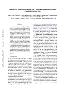 CoRelation: Boosting Automatic ICD Coding Through Contextualized Code
  Relation Learning