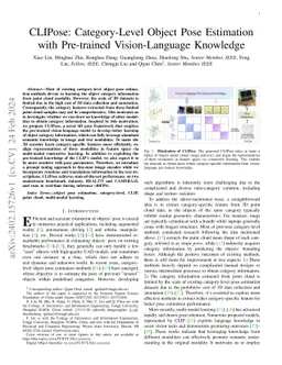 CLIPose: Category-Level Object Pose Estimation with Pre-trained
  Vision-Language Knowledge