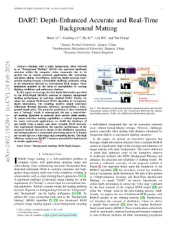 DART: Depth-Enhanced Accurate and Real-Time Background Matting