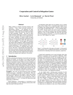 Cooperation and Control in Delegation Games
