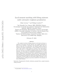 Local moment matching with Erlang mixtures under automatic roughness
  penalization