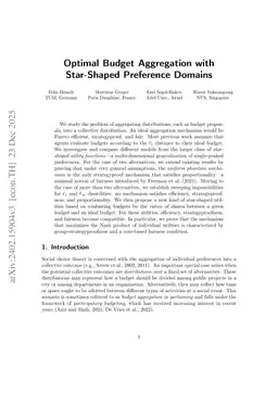 Optimal Budget Aggregation with Star-Shaped Preference Domains