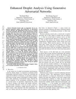 Enhanced Droplet Analysis Using Generative Adversarial Networks
