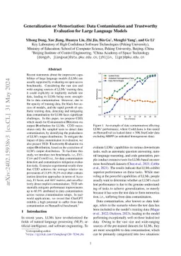 Generalization or Memorization: Data Contamination and Trustworthy
  Evaluation for Large Language Models