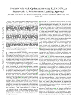 Scalable Volt-VAR Optimization using RLlib-IMPALA Framework: A
  Reinforcement Learning Approach