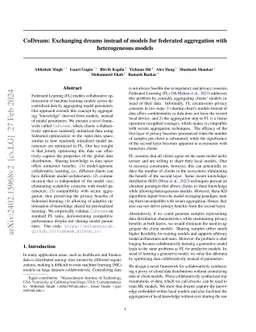 CoDream: Exchanging dreams instead of models for federated aggregation
  with heterogeneous models