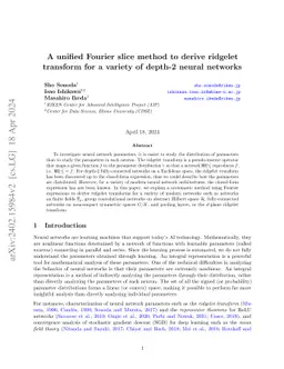A unified Fourier slice method to derive ridgelet transform for a
  variety of depth-2 neural networks