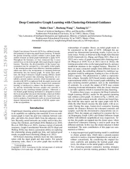 Deep Contrastive Graph Learning with Clustering-Oriented Guidance