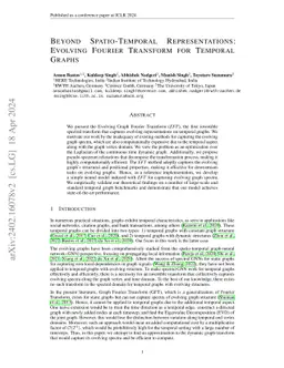 Beyond Spatio-Temporal Representations: Evolving Fourier Transform for
  Temporal Graphs