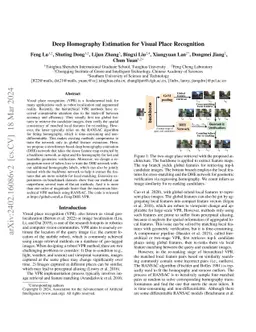 Deep Homography Estimation for Visual Place Recognition