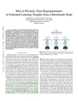 How to Privately Tune Hyperparameters in Federated Learning? Insights
  from a Benchmark Study