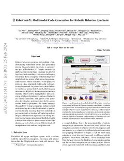 RoboCodeX: Multimodal Code Generation for Robotic Behavior Synthesis
