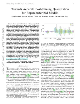Towards Accurate Post-training Quantization for Reparameterized Models