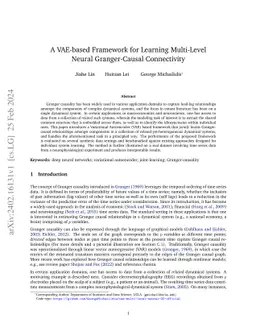 A VAE-based Framework for Learning Multi-Level Neural Granger-Causal
  Connectivity