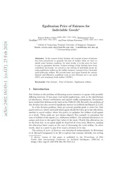 Egalitarian Price of Fairness for Indivisible Goods