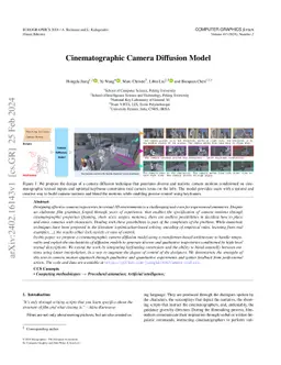 Cinematographic Camera Diffusion Model
