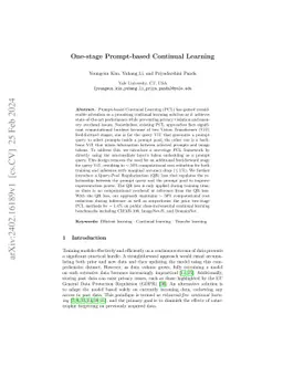 One-stage Prompt-based Continual Learning