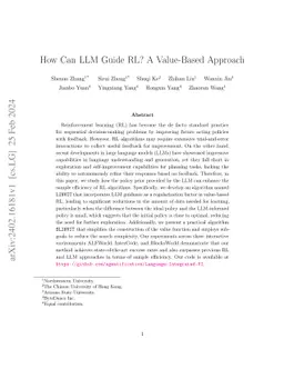 How Can LLM Guide RL? A Value-Based Approach