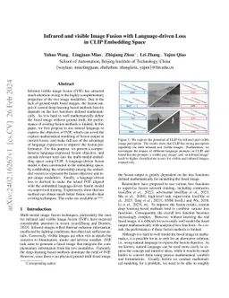 Infrared and Visible Image Fusion with Language-Driven Loss in CLIP Embedding Space